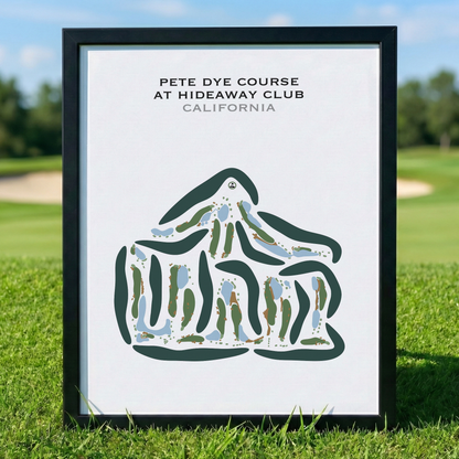 Pete Dye Course at Hideaway Club, California - Printed Golf Courses