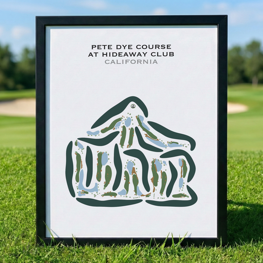 Pete Dye Course at Hideaway Club, California - Printed Golf Courses