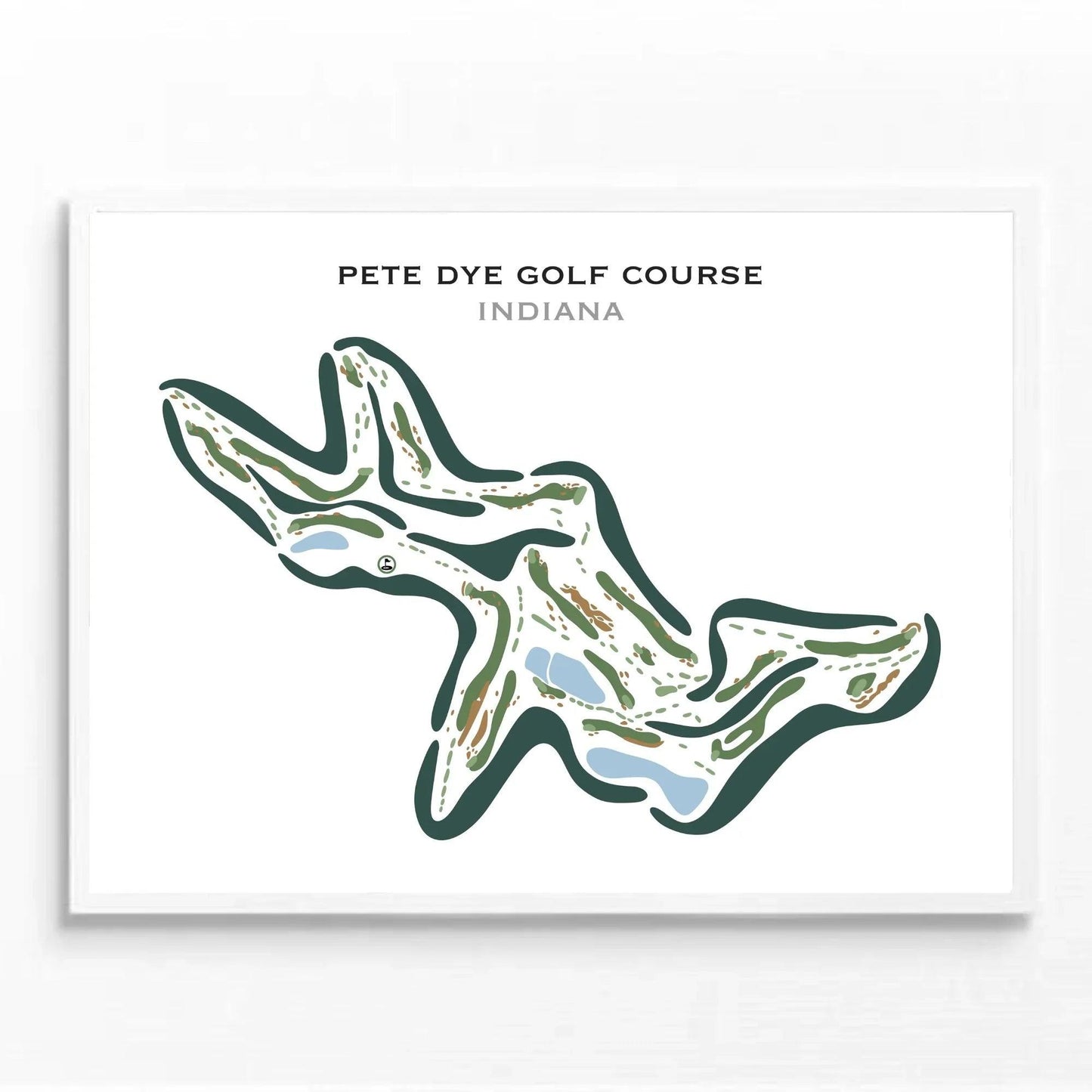 Pete Dye Golf Course, Indiana - Printed Golf Courses