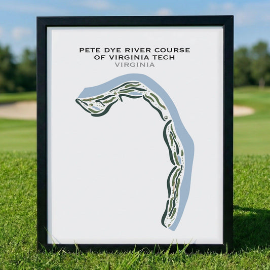 Pete Dye River Course of Virginia Tech, Virginia - Printed Golf Courses