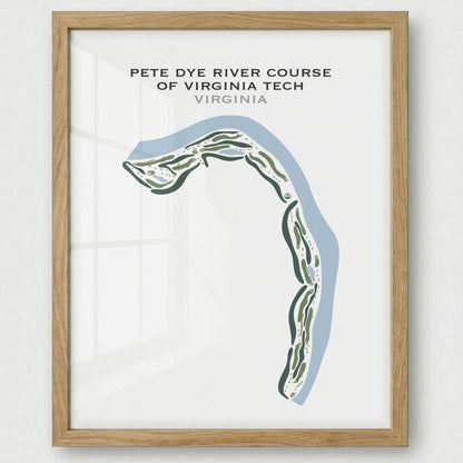Pete Dye River Course of Virginia Tech, Virginia - Printed Golf Courses