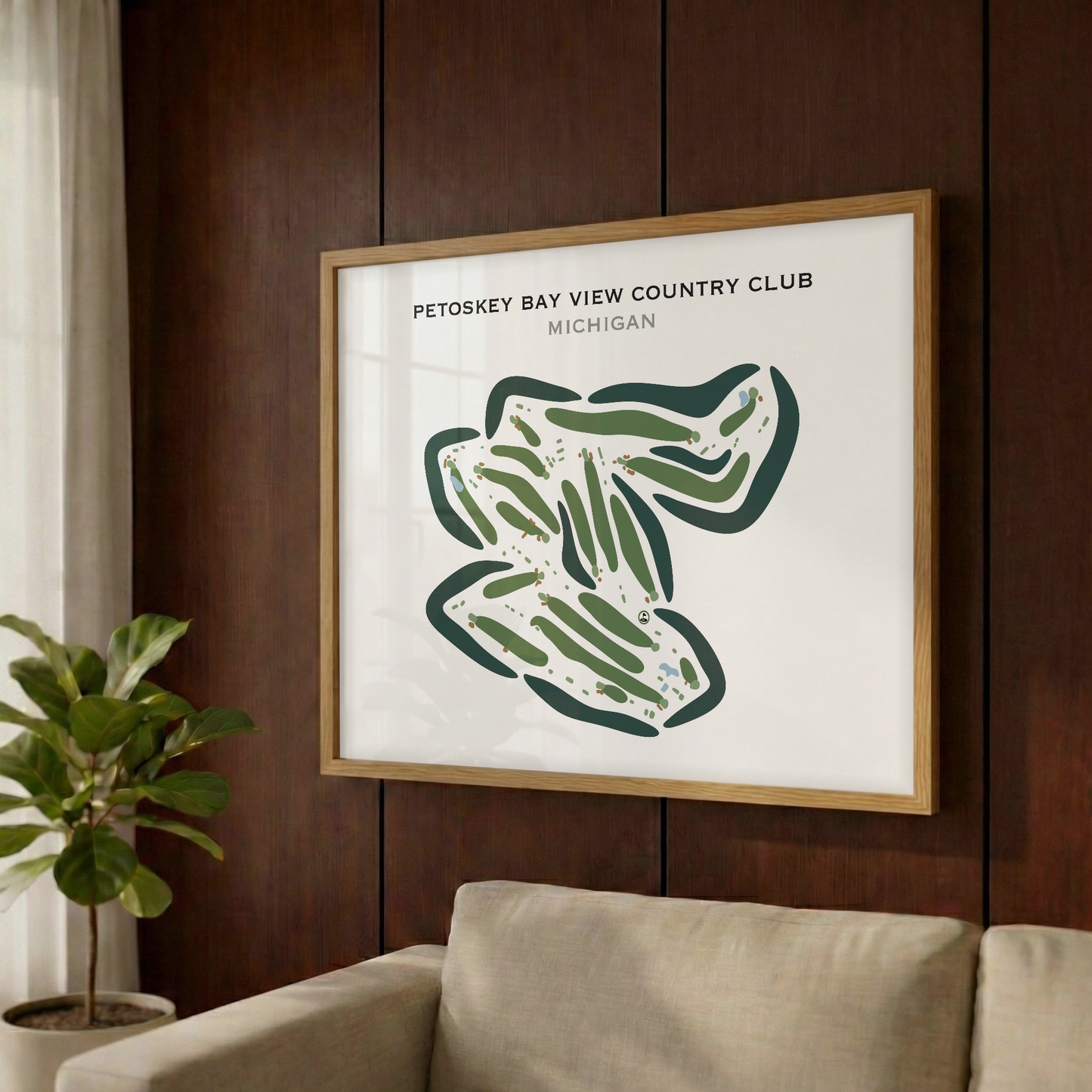 Petoskey Bay View Country Club, Michigan - Printed Golf Courses