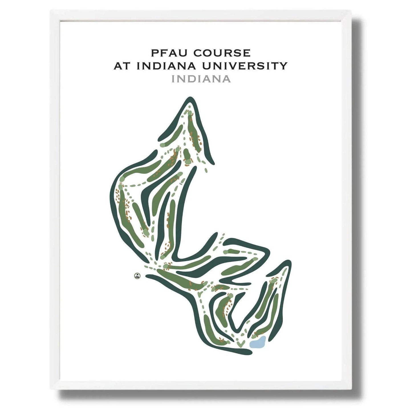 The Pfau Course At Indiana University, Indiana - Printed Golf Courses
