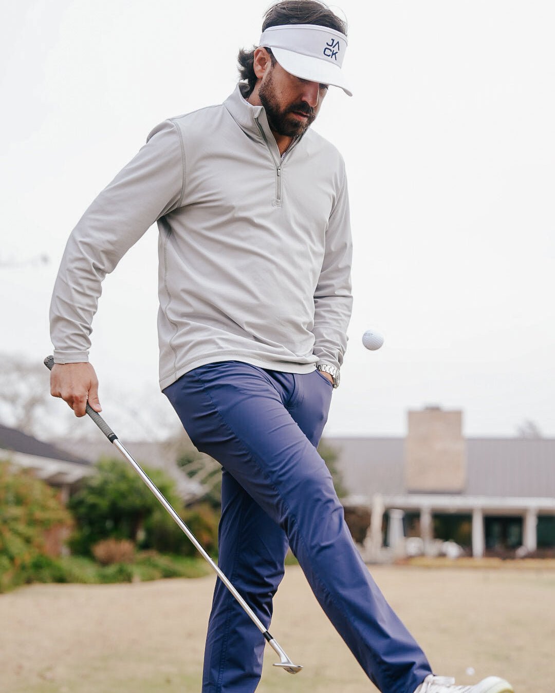 Smoke Gray Golf Quarter Zip