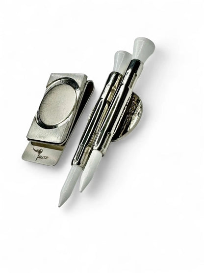 The Tee Clip® Hip Clip™: USA Made Magnetic Golf Multi Tool Tee Holder For Belt or Waistband