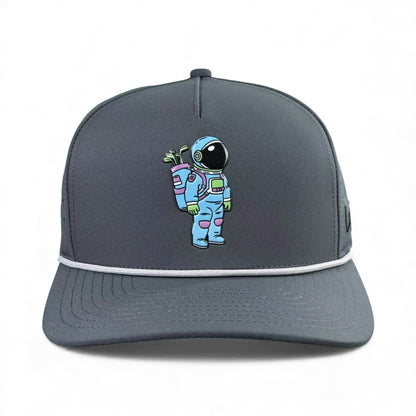 Youth Astronaut Walker Golf Hat | Snapback Cap | Built-in Magnetic Ball Marker Holder + Marker Included | Adjustable Gray | Kids