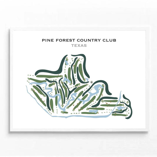 Pine Forest Country Club, Texas - Printed Golf Courses