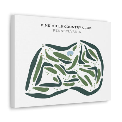 Pine Hills Country Club, Pennsylvania - Printed Golf Courses