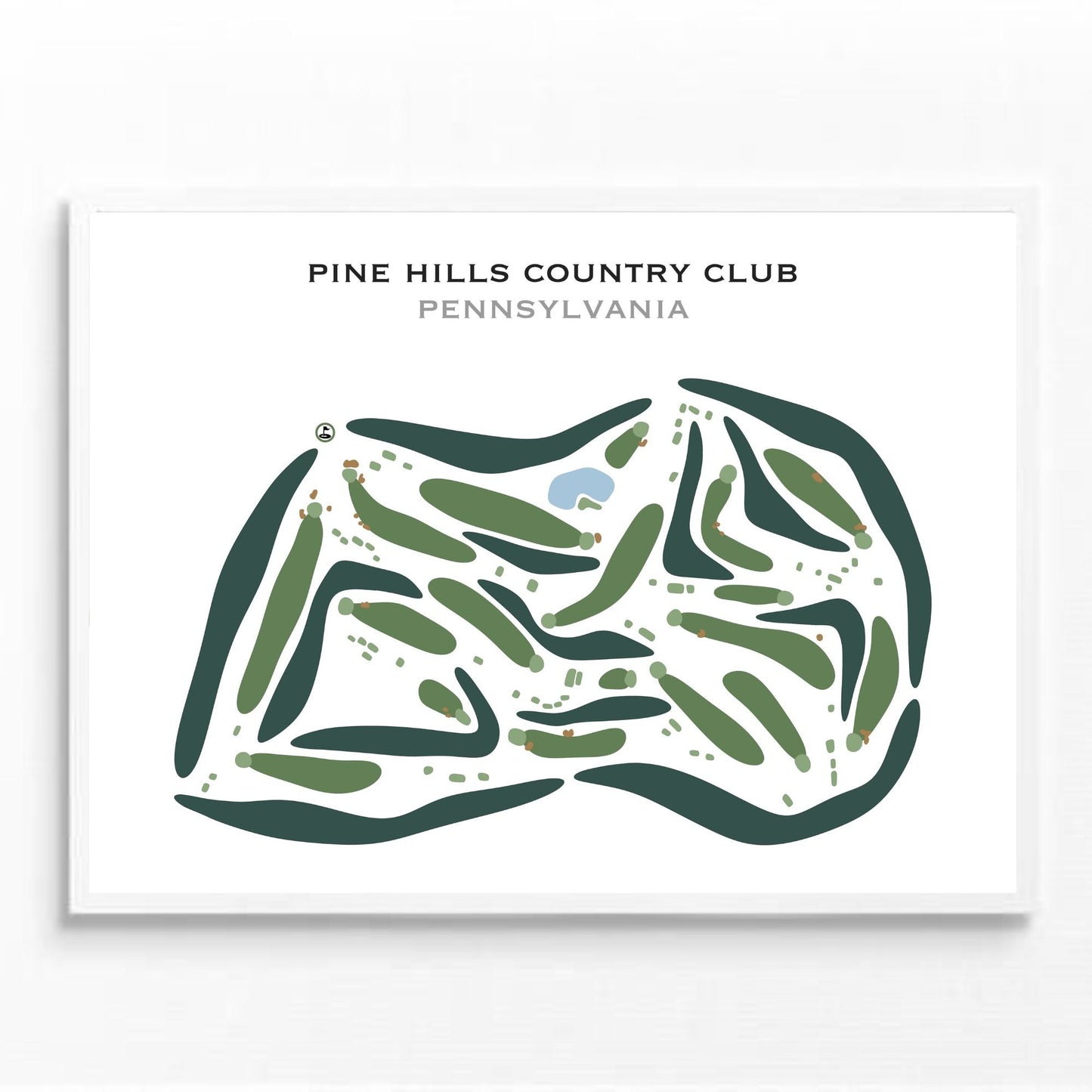 Pine Hills Country Club, Pennsylvania - Printed Golf Courses