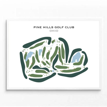 Pine Hills Golf Club, Ohio - Printed Golf Courses