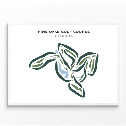 Pine Oaks Golf Course, Georgia - Printed Golf Courses
