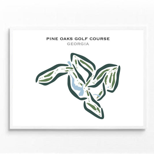 Pine Oaks Golf Course, Georgia - Printed Golf Courses