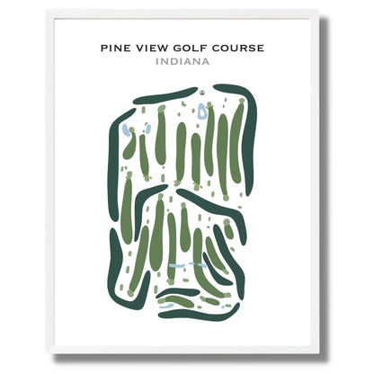 Pine View Country Club, Indiana - Printed Golf Courses