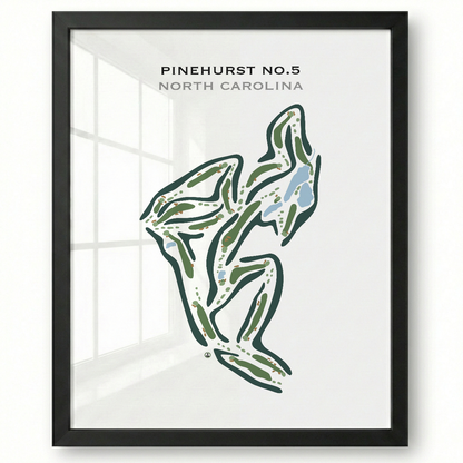 Pinehurst No.5 Golf Course, North Carolina - Printed Golf Course