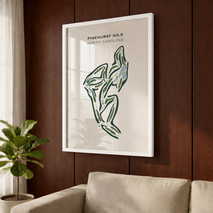 Pinehurst No.5 Golf Course, North Carolina - Printed Golf Course