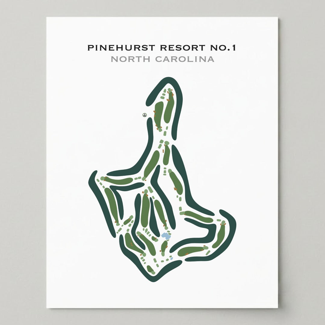 Pinehurst Resort #1, North Carolina - Printed Golf Courses