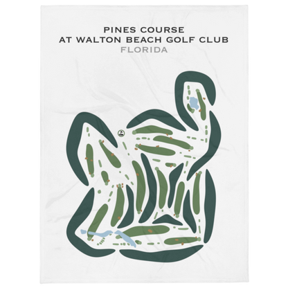 Pines Course at Walton Beach Golf Club, Florida - Printed Golf Courses