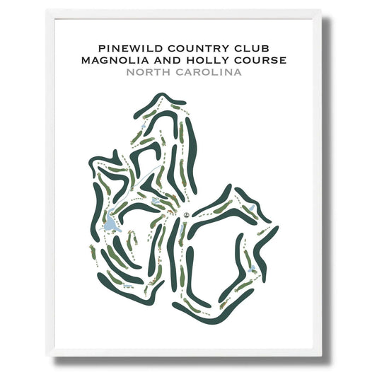 Pinewild Country Club, Magnolia & Holly Courses, North Carolina - Printed Golf Course