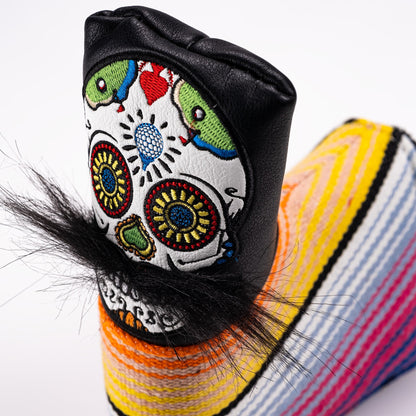 Mustache Sugar Skull - Blade Putter Cover Black