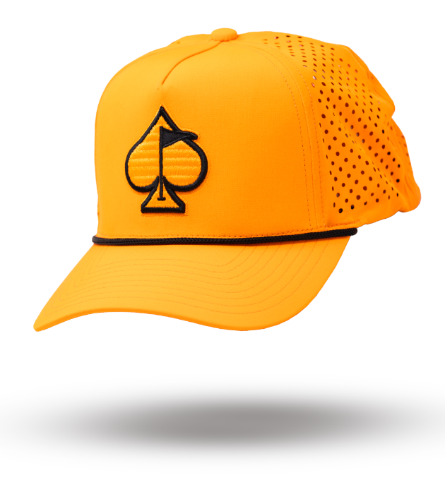 Perforated Rope Hat - Highlighter Orange