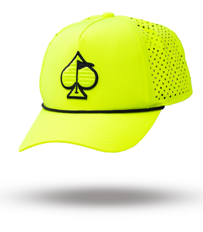 Perforated Rope Hat - Highlighter Yellow
