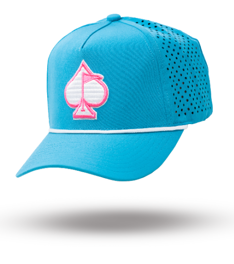 Perforated Rope Hat - Baby Blue