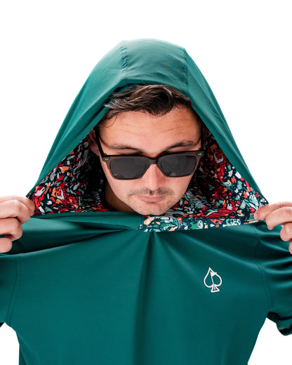 Performance Golf Hoodie - Tiger Shatter Teal