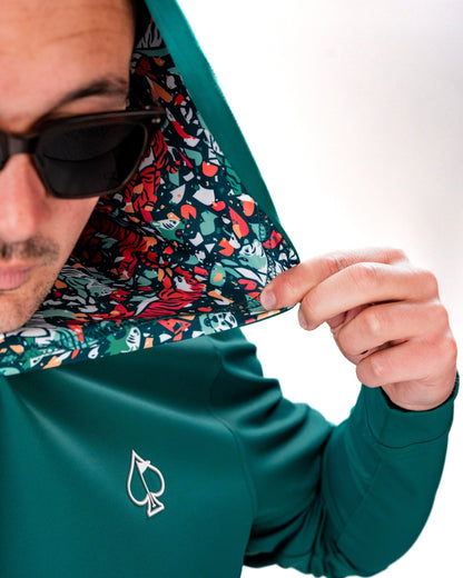 Performance Golf Hoodie - Tiger Shatter Teal