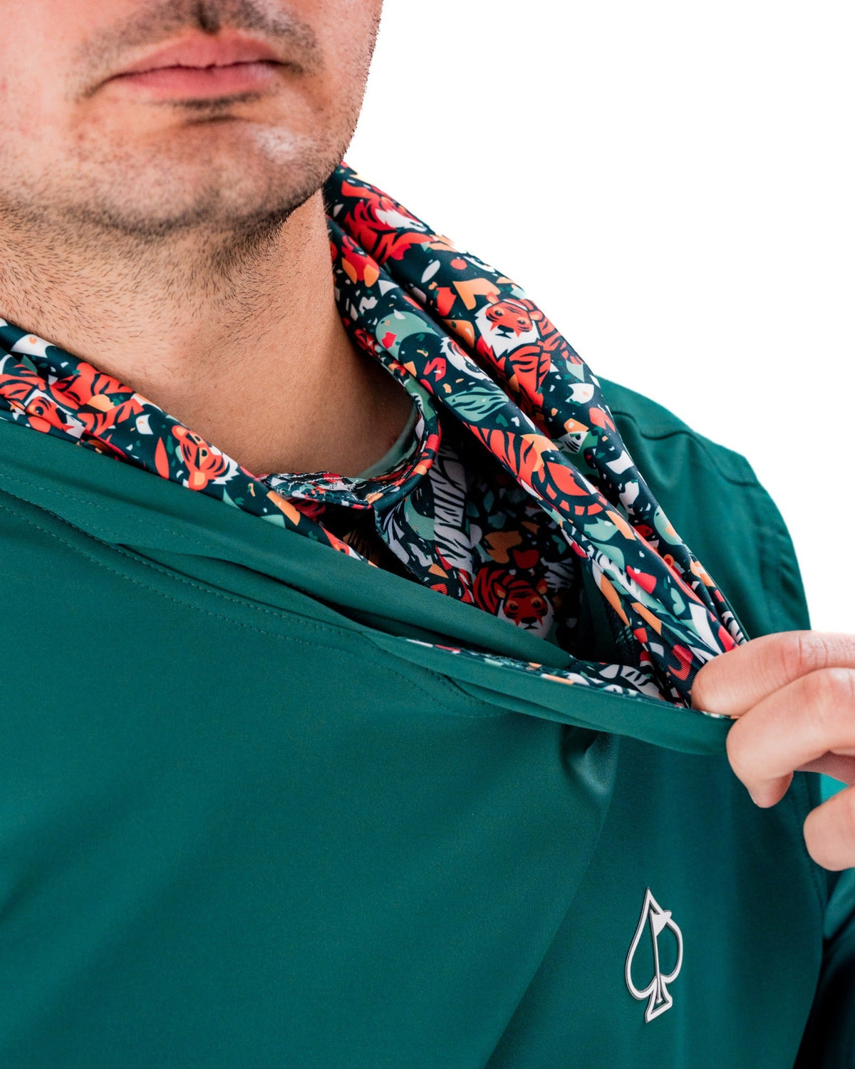 Performance Golf Hoodie - Tiger Shatter Teal