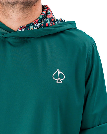 Performance Golf Hoodie - Tiger Shatter Teal