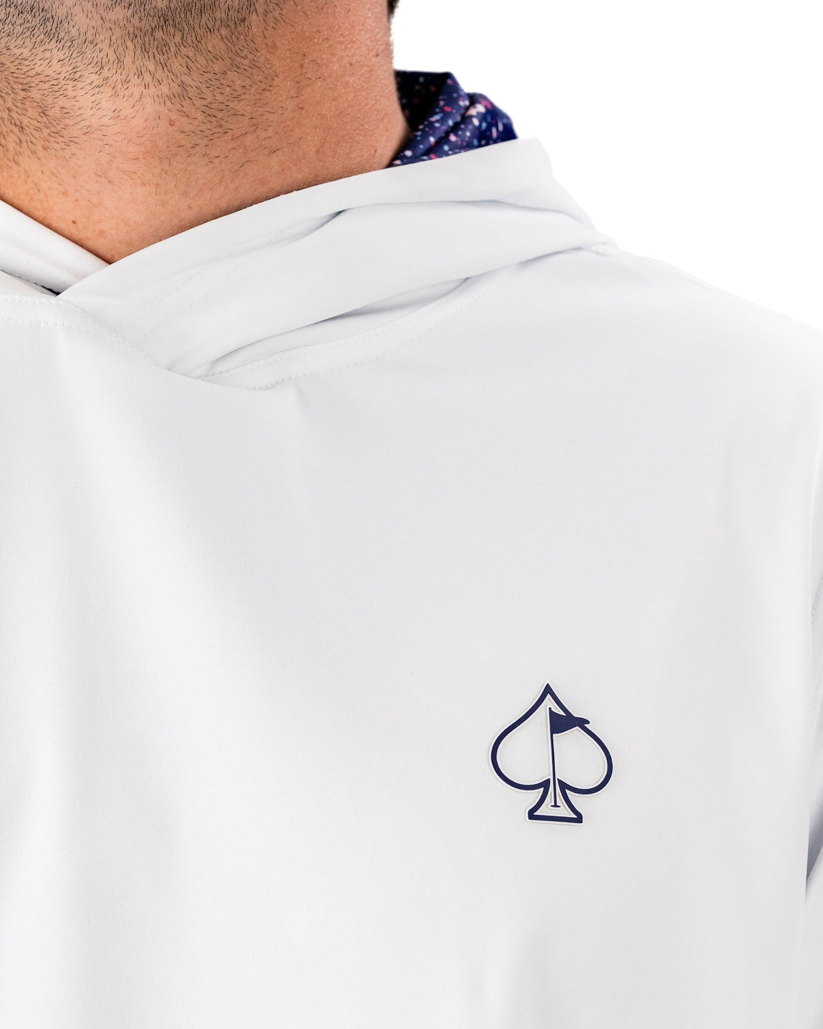 Performance Golf Hoodie - Blue Splatter
