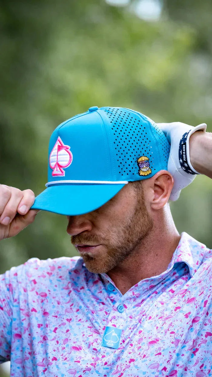 Perforated Rope Hat - Baby Blue - GOLF LEAGUE