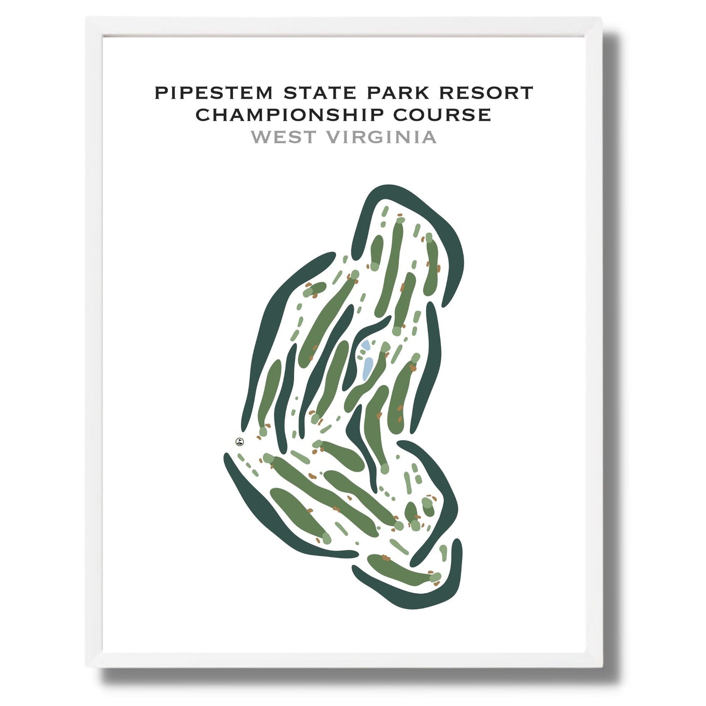 Pipestem State Park Resort - Championship Course, West Virginia - Printed Golf Courses
