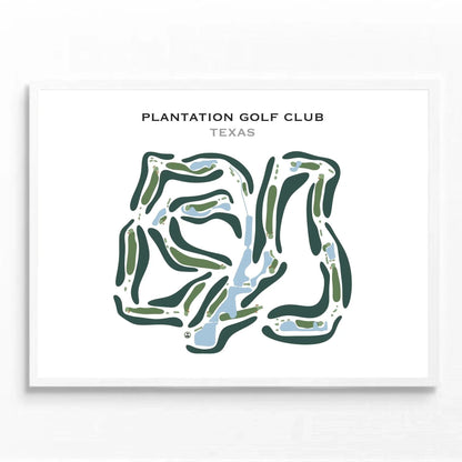 Plantation Golf Club, Texas - Printed Golf Course