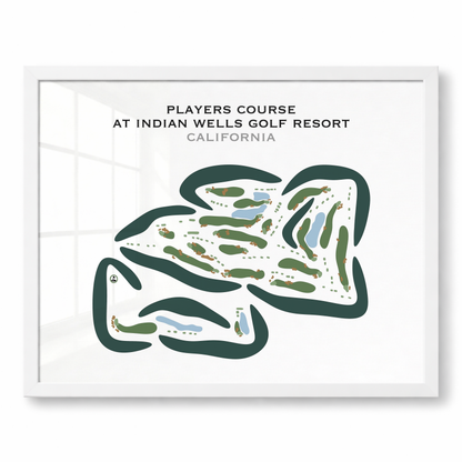 Players Course at Indian Wells Golf Resort, California - Printed Golf Courses