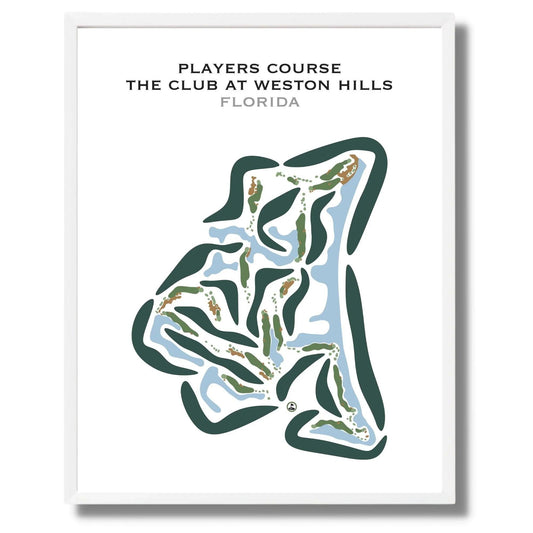 Players Course at The Club at Weston Hills, Florida - Printed Golf Courses
