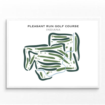 Pleasant Run Golf Course, Indiana - Printed Golf Courses