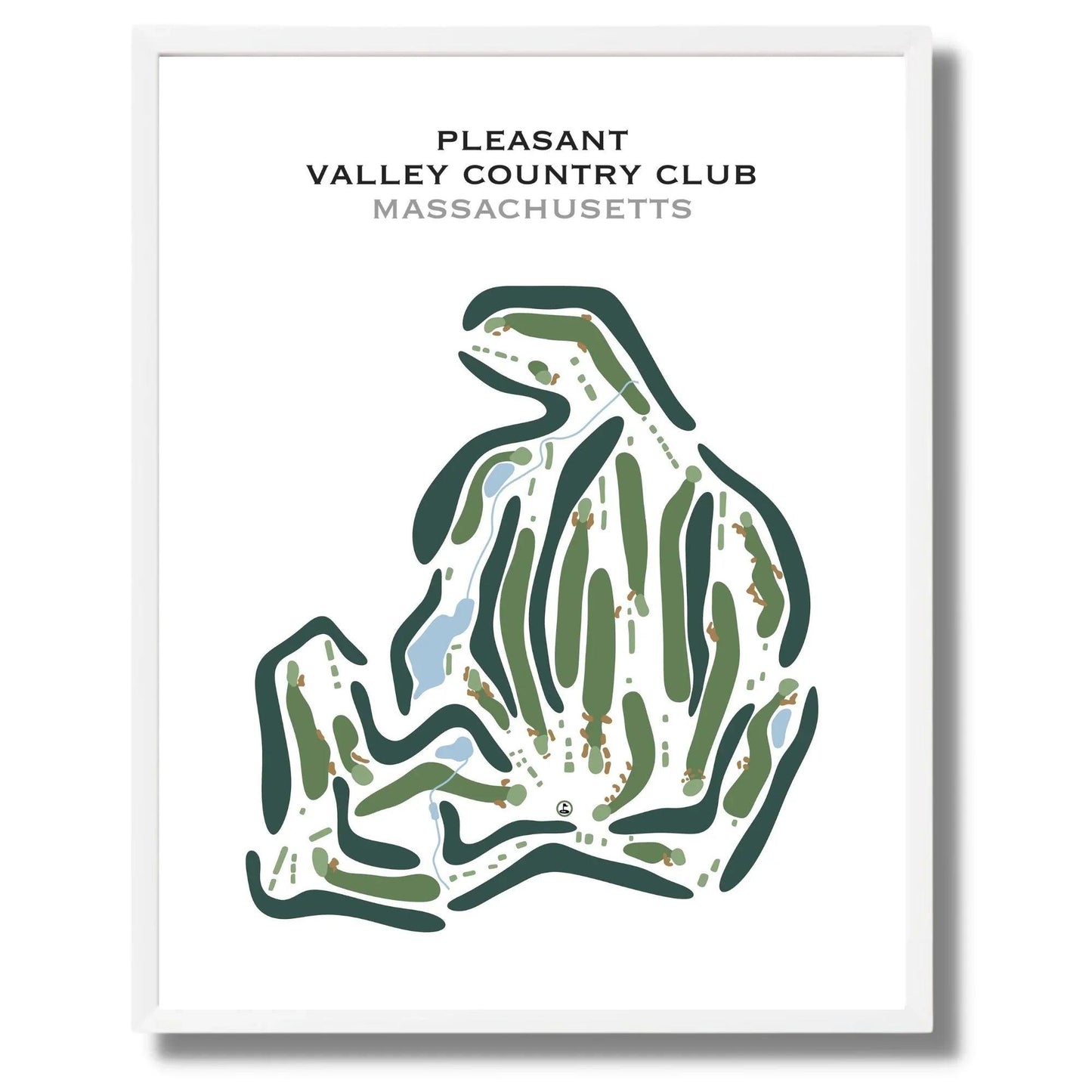 Pleasant Valley Country Club, Massachusetts - Printed Golf Course