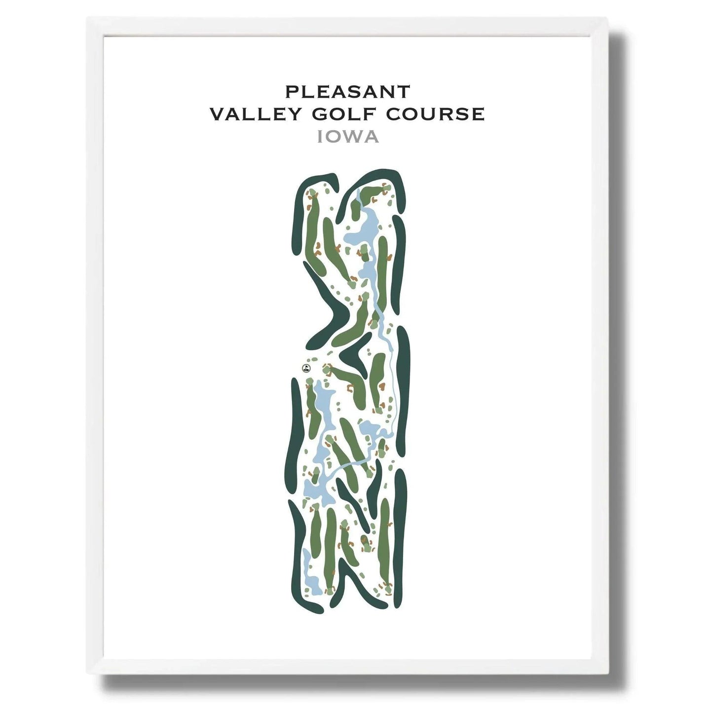 Pleasant Valley Golf Course, Iowa - Printed Golf Course