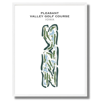 Pleasant Valley Golf Course, Iowa - Printed Golf Course