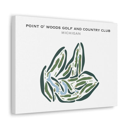 Point O' Woods Golf & Country Club, Michigan - Printed Golf Courses