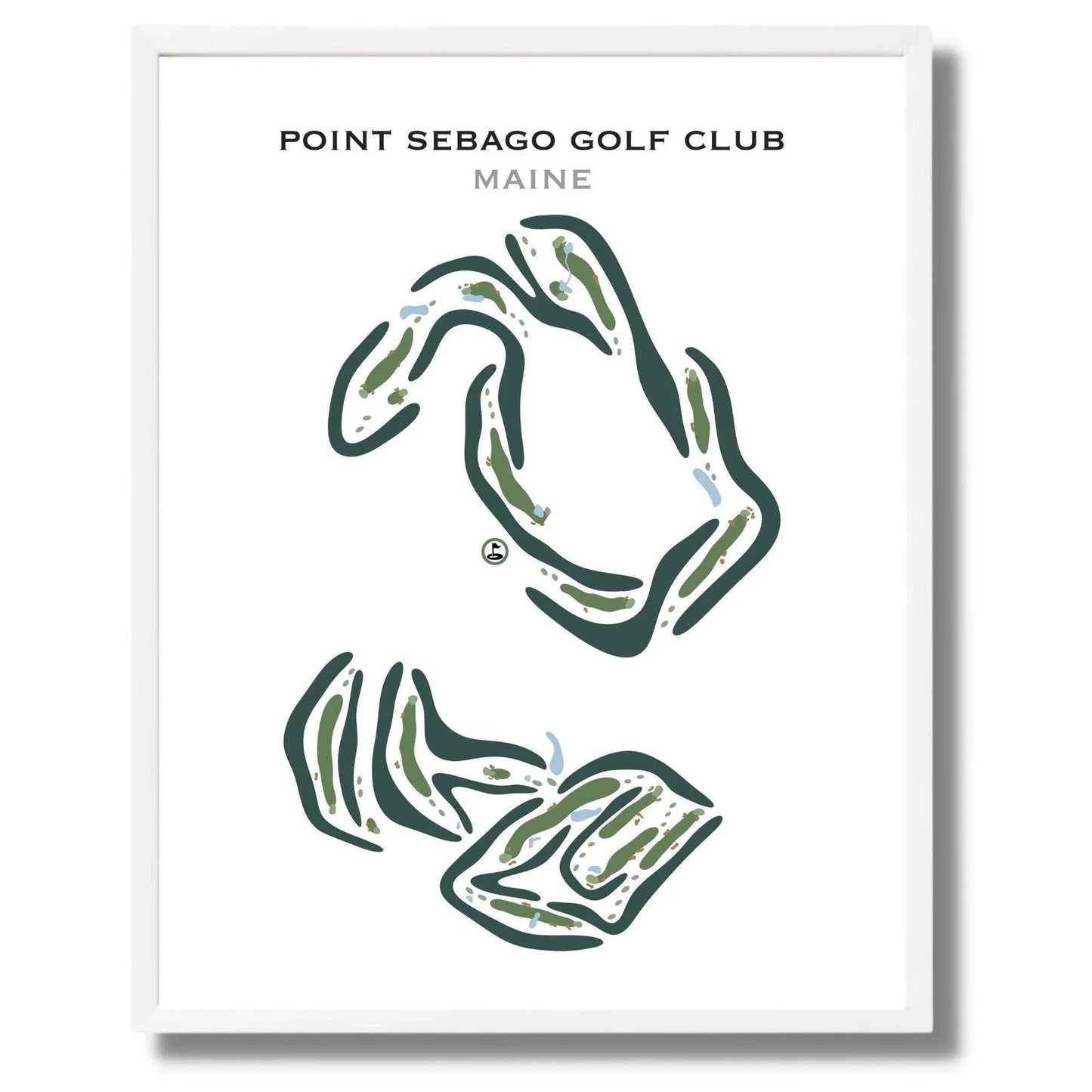 Point Sebago Golf Club, Maine - Printed Golf Courses