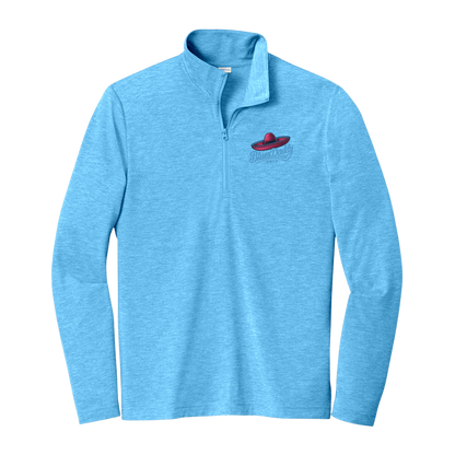 BluesDaddy Golf - Men's Tri-Blend Wicking Embroidered Quarter-Zip