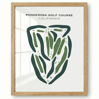 Ponderosa Golf Course, California - Printed Golf Courses