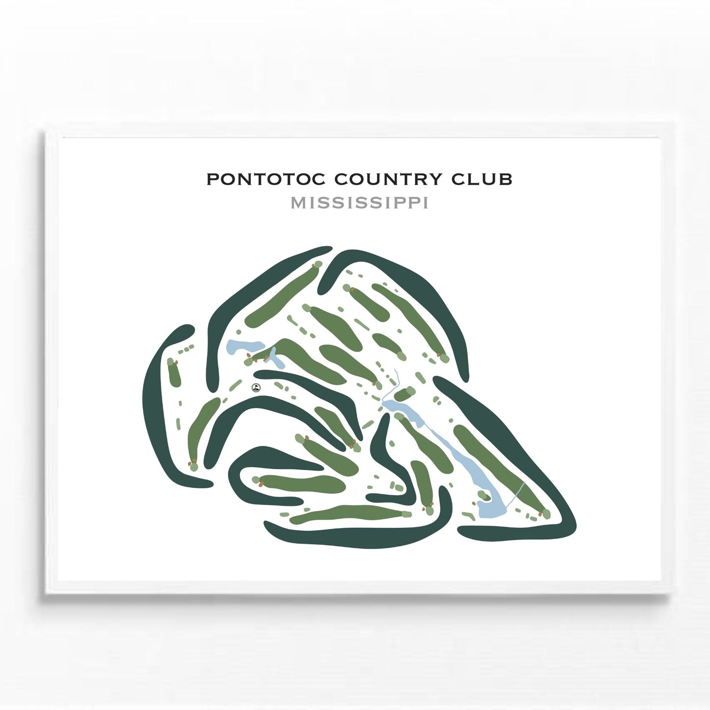 Pontotoc Country Club, Mississippi - Printed Golf Courses
