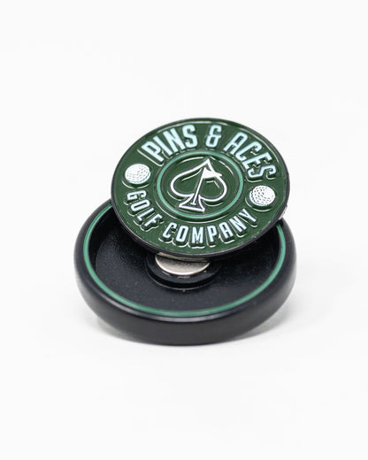 Pop Out Medallion Ball Marker - Green