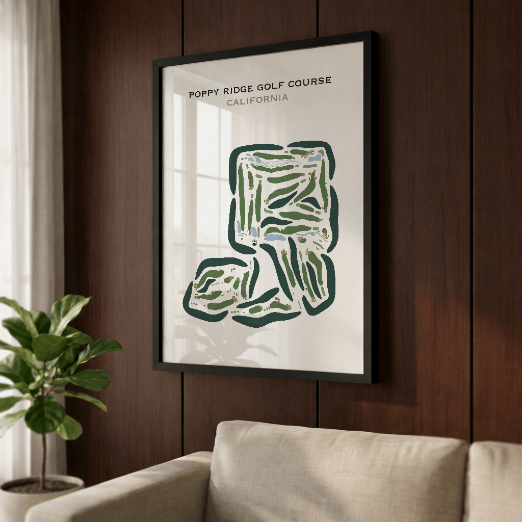 Poppy Ridge Golf Course, California - Printed Golf Courses
