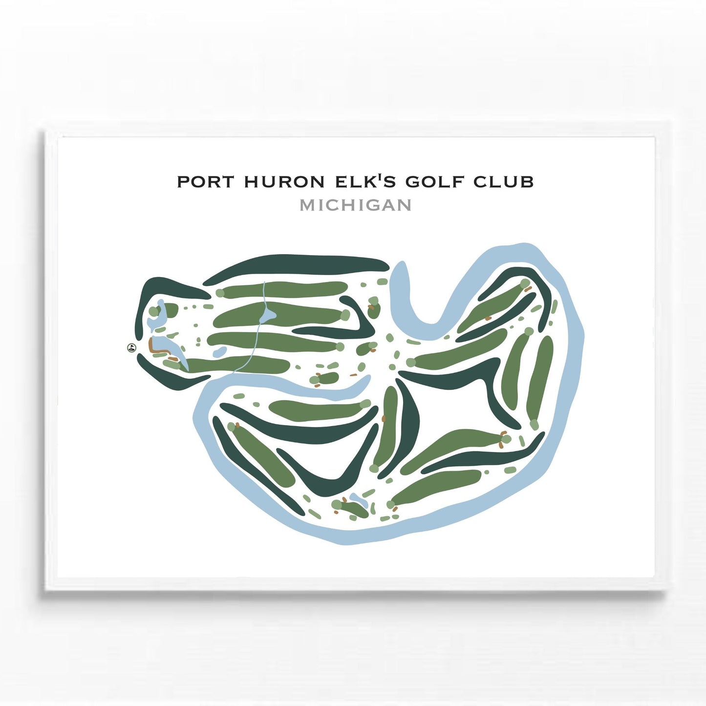 Port Huron Elk's Golf Club, Michigan - Printed Golf Courses