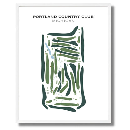 Portland Country Club, Michigan - Printed Golf Course