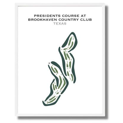 The President's Course - Brookhaven Country Club, Texas - Printed Golf Courses
